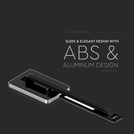 LED Настолна Лампа с безжично зарядно за GSM 7W 3 в 1 Сменяем Спектър Черна Правоъгълна Основа SKU 218602 V-TAC