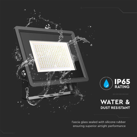 200W LED Floodlight SMD Black Body 4000K F-CLASS