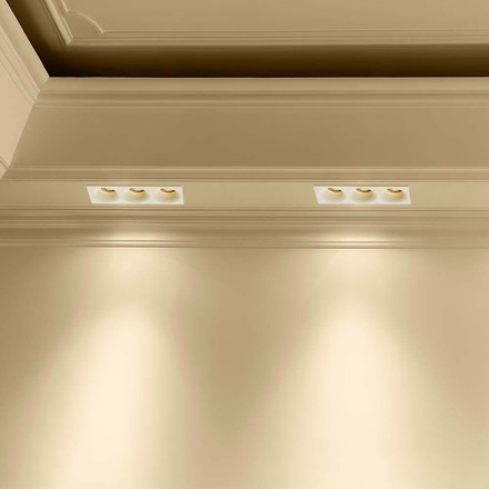 Луничка за таван 3xGU10 Гипс Кръг Бяла SKU 6766 V-TAC