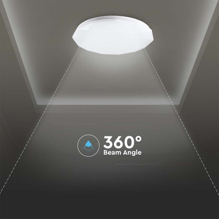 LED Плафон С Дистанционно 20W-40W-20W 3 в 1 Сменяем Спектър Диаманд SKU 2114931 V-TAC