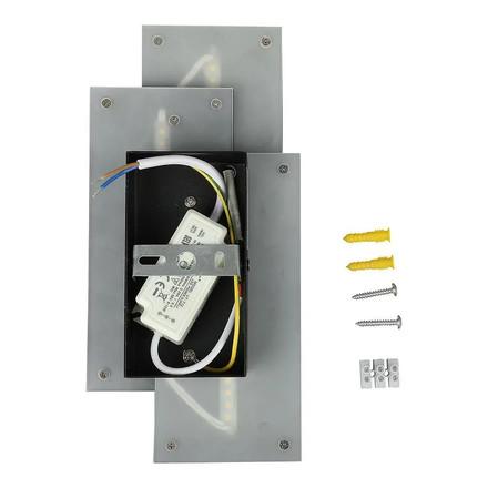 12W LED Wall Light Black Body 3000K IP20