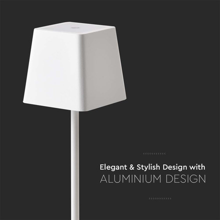 LED Настолна Лампа 2W 3000K IP54 Бяла SKU 7691 V-TAC