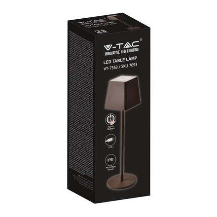 LED Настолна Лампа 2W 3000K IP54 Кортен SKU 7693 V-TAC