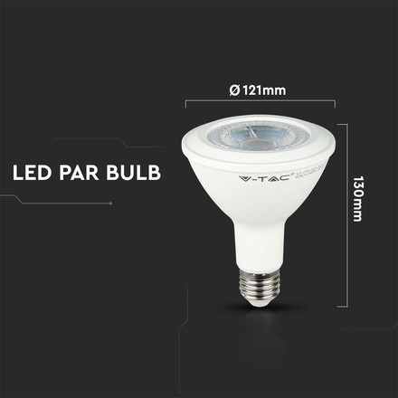 LED Bulb - SAMSUNG CHIP 12.8W E27 PAR38 Plastic 3000K