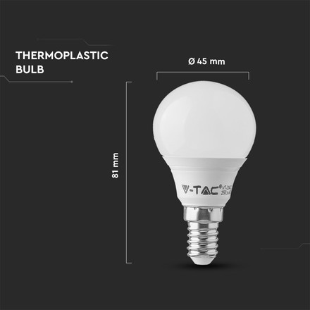 LED Крушка E14 5.5W 3000K SAMSUNG ЧИП P45 SKU 21168 V-TAC