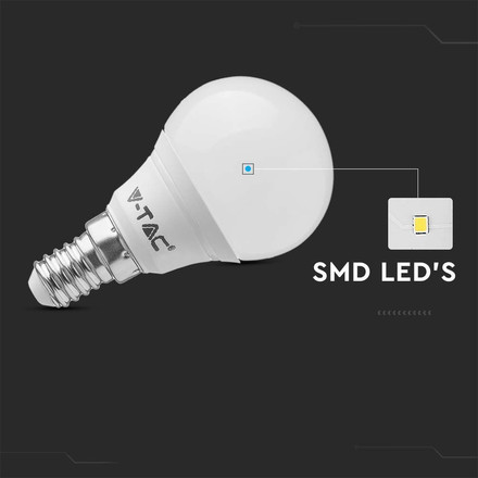 LED Крушка E14 5.5W 3000K SAMSUNG ЧИП P45 SKU 21168 V-TAC