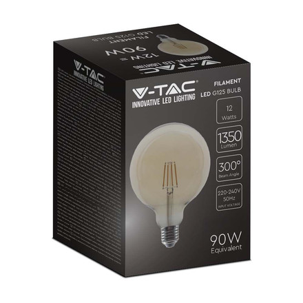 LED Крушка E27 12.5W 2200K Филамент G125 SKU 217456 V-TAC