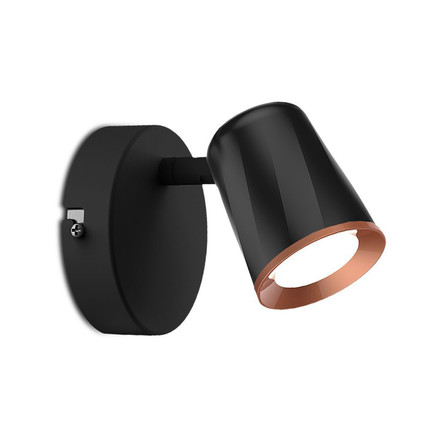 Аплик за стена 6W 3000К Спот Черна SKU 218251 V-TAC