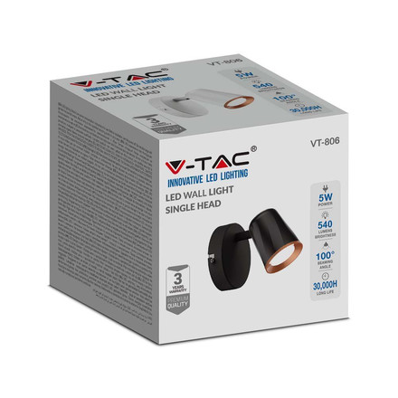 Аплик за стена 6W 4000К Спот Бяла SKU 218252 V-TAC