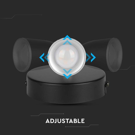Аплик за стена 4.5W 3000К Спот Черна SKU 218263 V-TAC