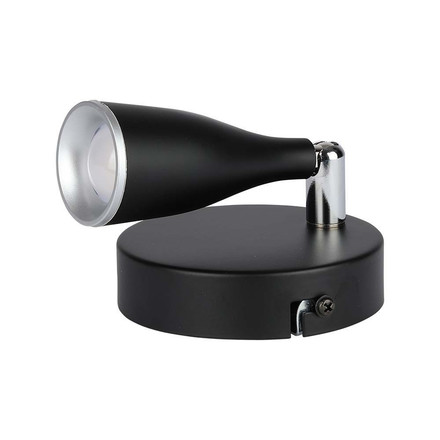 Аплик за стена 4.5W 3000К Спот Черна SKU 218263 V-TAC