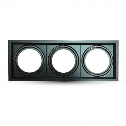 3xAR111 Fitting Relef Black 