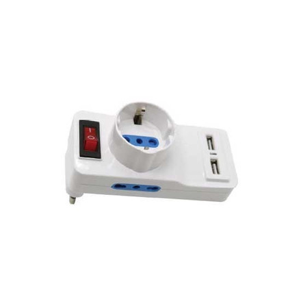 SKU 8830 16A-ADAPTOR PLUG-1 WAY-WHITE с марка V-TAC