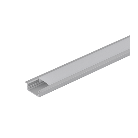 Aluminium profile for LED flexible strip for building-in, shallow, 3m