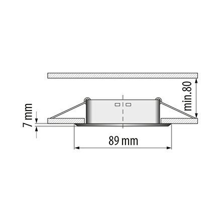 Луна за вграждане Gu10 IP44 стационарна квадрат КОД LVSBSGU10BL ULTRALUX