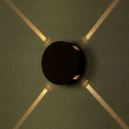 Аплик за стена 4W 3000К IP65 Черно Тяло Кръг SKU 218215 V-TAC