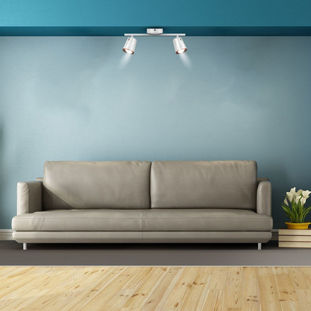 Аплик за стена 12W 4000К Двоен Спот Бяло Тяло SKU 218256 V-TAC