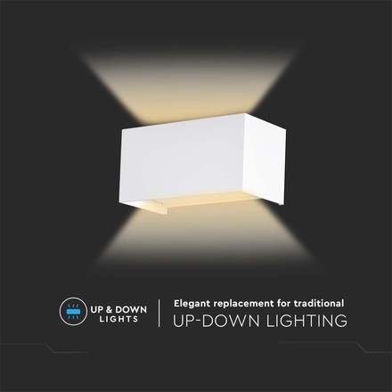 24W LED Wall Light White Body 3000K IP65