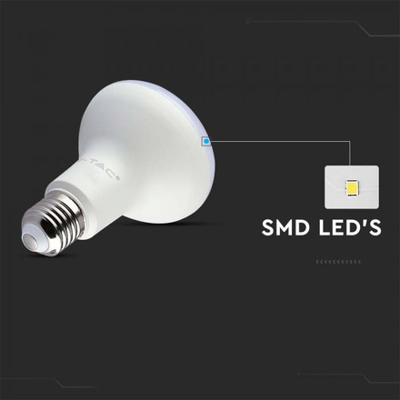 LED Bulb - SAMSUNG CHIP 8.5W E27 R63 Plastic 4000K