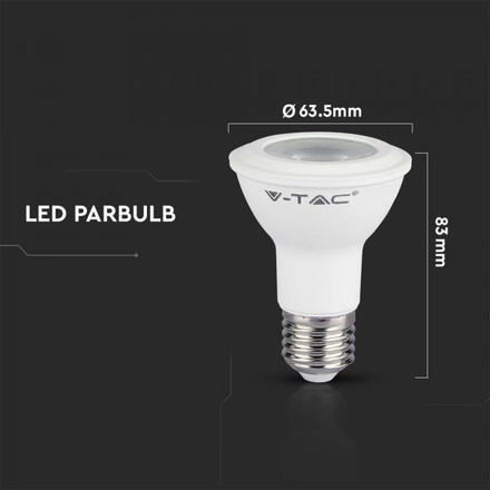 LED Bulb - SAMSUNG CHIP 5.8W E27 PAR20  Plastic 3000K