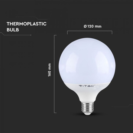 LED Bulb - SAMSUNG CHIP 22W E27 G120 Plastic 6400K 120LM/W