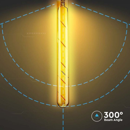 LED Bulb - 5W T30 E27 Filament Amber 2200K