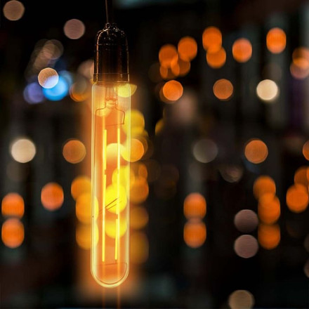 LED Bulb - 6W T30 E27 Filament Amber 2200K