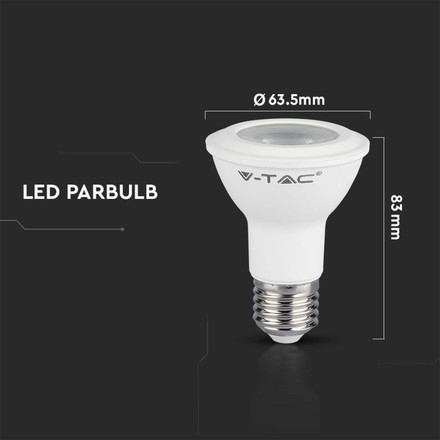 LED Крушка E27 5,8W 4000K PAR20 SAMSUNG ЧИП SKU 21148 V-TAC