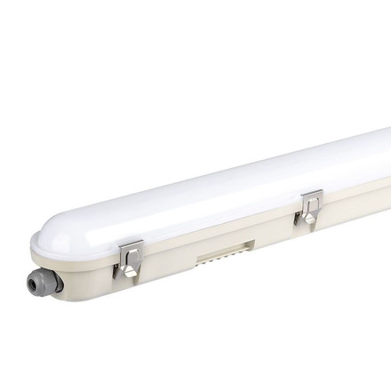 LED Waterproof Fitting M-SERIES 1200mm 36W 6400K Milky Cover SS Clip 120LM/W