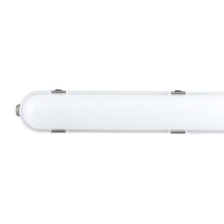 LED Waterproof Fitting M-SERIES 1200mm 36W 6400K Milky Cover SS Clip 120LM/W