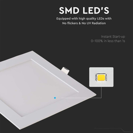 18W LED Premium Panel Downlight - Square 3000K