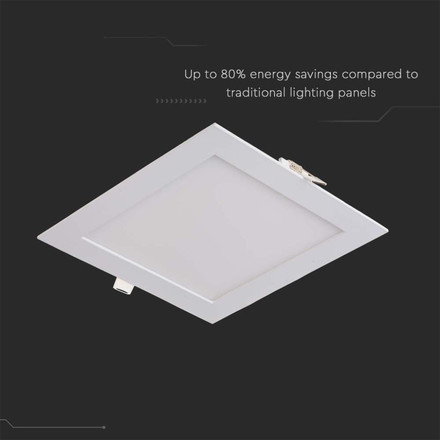 18W LED Premium Панел - Квадрат 3000K SKU 214869 V-TAC
