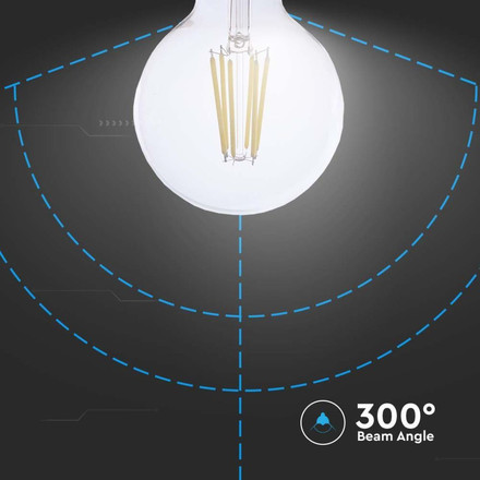LED Bulb - 4W Filament E27 G95 Clear Cover 4000K