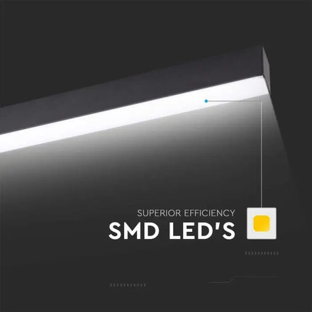 LED Линейно Осветление SAMSUNG ЧИП - 40W Външно Черно Тяло 3000K SKU 20462 V-TAC