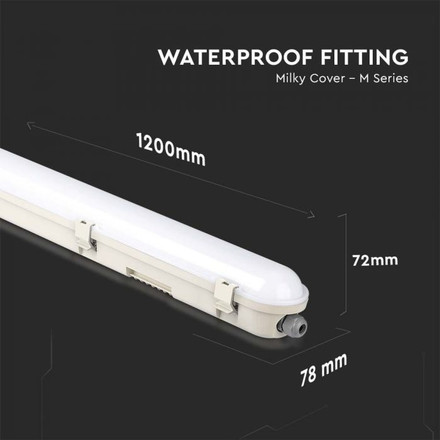 LED Влагозащитено Тяло SAMSUNG ЧИП - 120см 60W 4500K 120 лумена на ват SKU 20473 V-TAC
