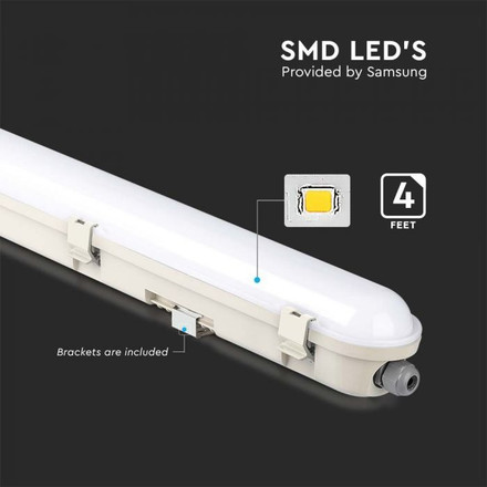 LED Waterproof Fitting SAMSUNG CHIP - 120CM 60W  6400K 120LM/W