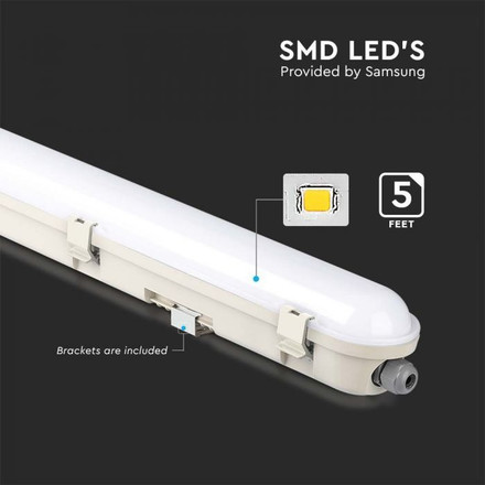 LED Waterproof Fitting SAMSUNG CHIP - 150CM 70W  6400K 120LM/W