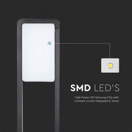 10W Градинска Наземна Черна SAMSUNG ЧИП IP65 4000K SKU 2120114 V-TAC