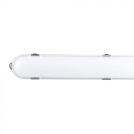 LED Waterproof Fitting M-SERIES 1500mm 48W 4000K Milky Cover SS Clip 120LM/W