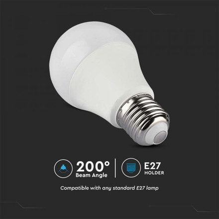 LED Bulb 8.5W E27 A60 With RF Control RGB + 3000K Dimmable