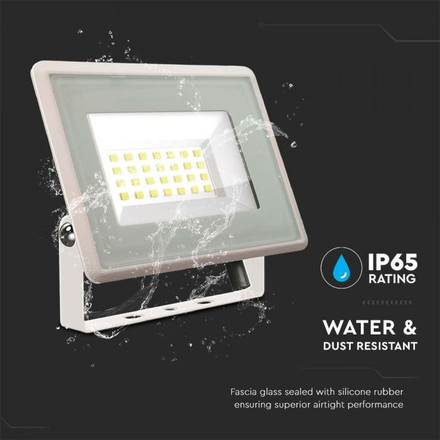 20W LED Floodlight SMD White Body 3000K