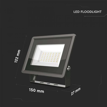 LED Прожектор 30W 3000К Черно Тяло SKU 6743 V-TAC