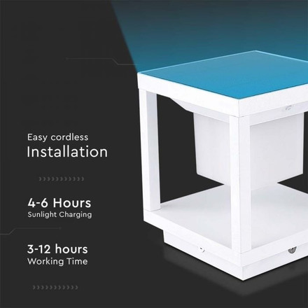 LED Solar Pillar White Body 3000K