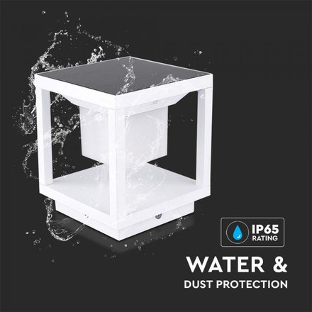 LED Solar Pillar White Body 3000K