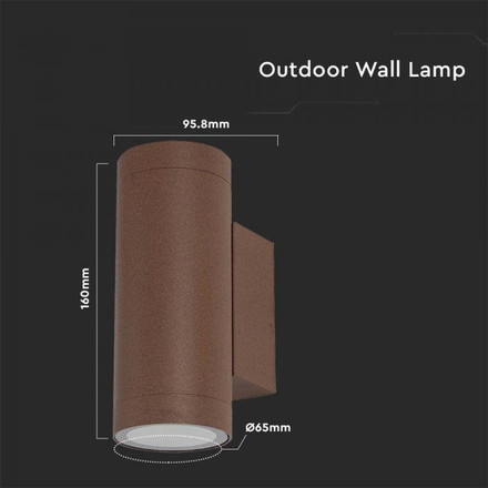 GU10 Корпус Кръг Ръжда SKU 6819 V-TAC