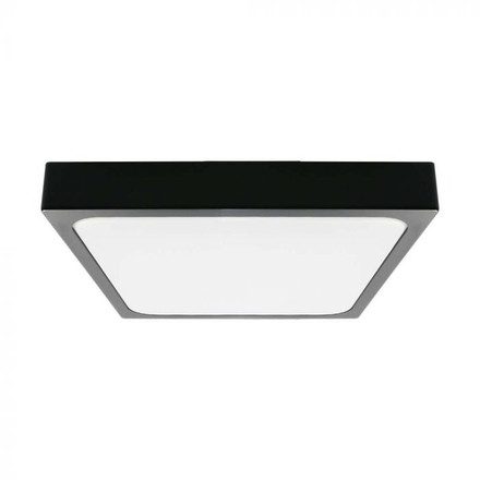 24W LED Dome Light Square Black Frame 6400K IP44