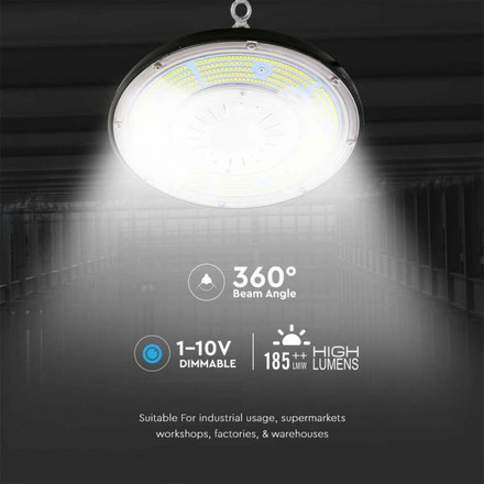 200W LED Камбана MEANWELL Драйвер Димираща 6400К 200 лумена на ват SKU 7657 V-TAC