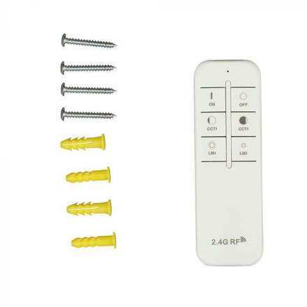 38W Пендел/Плафон Кръг 3 Цветен D:600xH:2000 Димиращ Бял SKU 213959 V-TAC