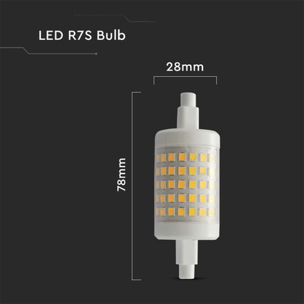 LED Bulb Plastic - 7W R7S 78mm 3000K