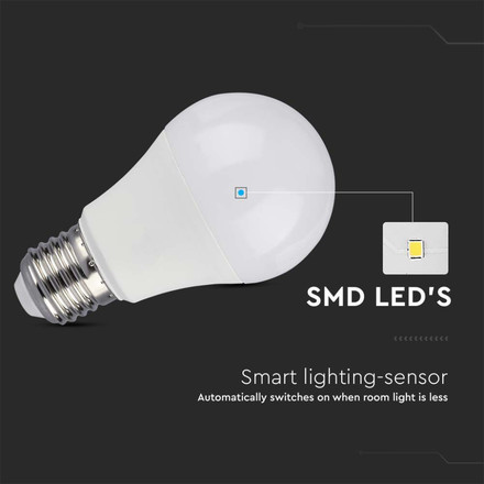 LED Bulb - 8.5W E27 A60 Plastic Sensor 3000K